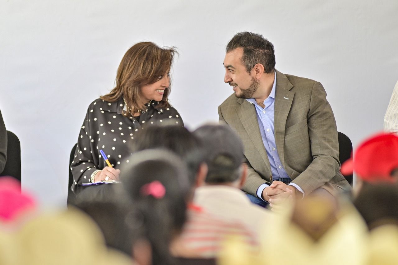 El trabajo del estado y Huamantla es sin distingo de colores en favor de la gente, coinciden Salvador Santos y Lorena Cuéllar